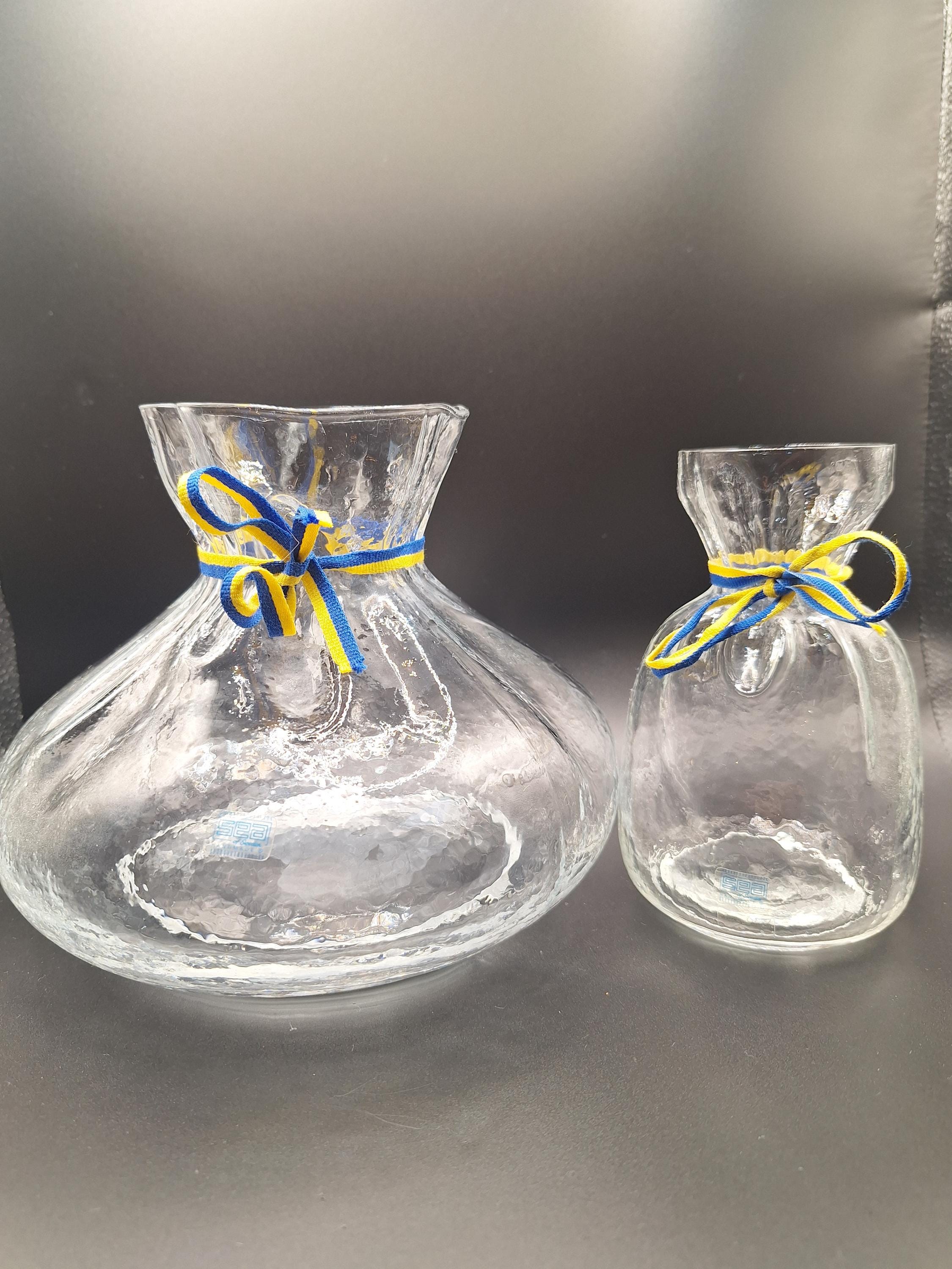 新品　未使用品 Sea Glasbruk ガラス デカンタ ブルー グリーン Sea Glasbruk - Etsy