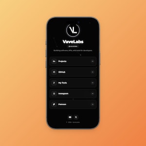 Developer Link in Bio Template | Built-in Visual Editor