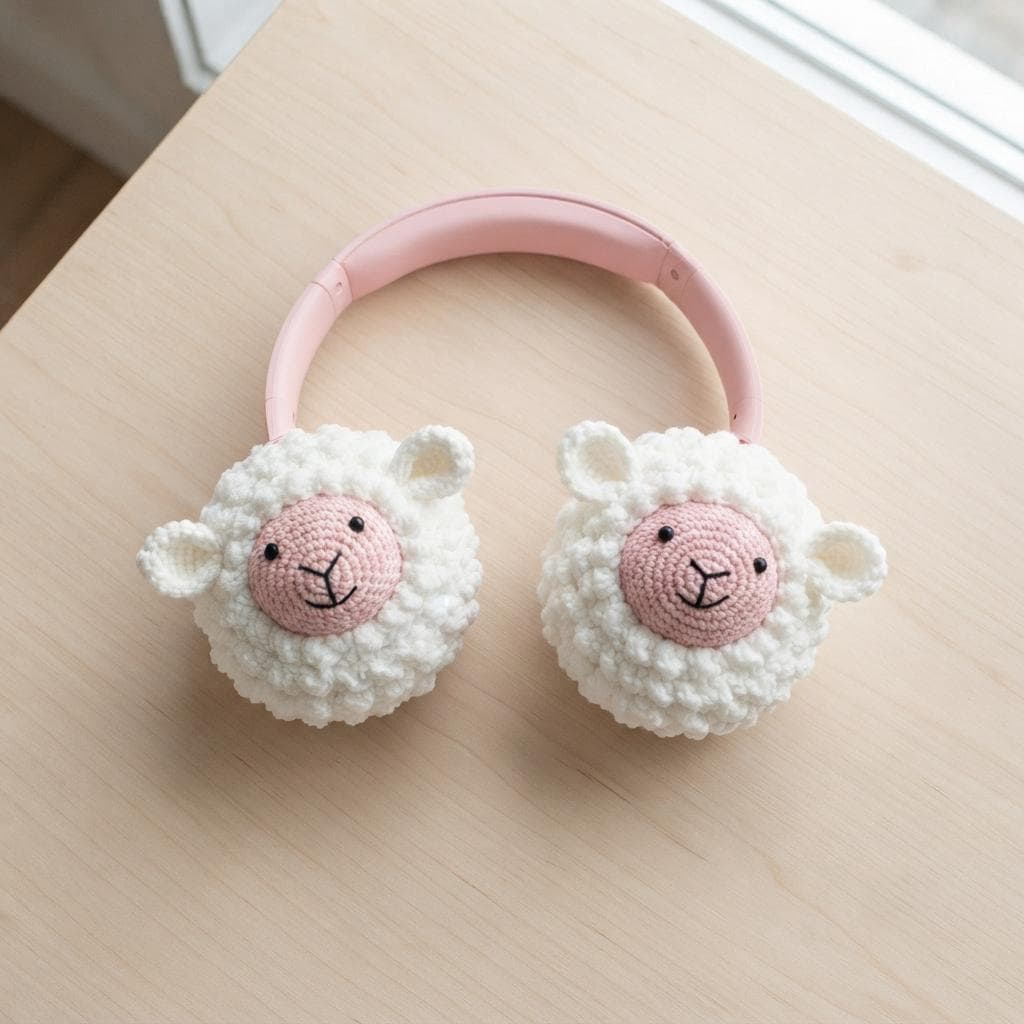 Crochet at ear headphone cover - Etsy 日本