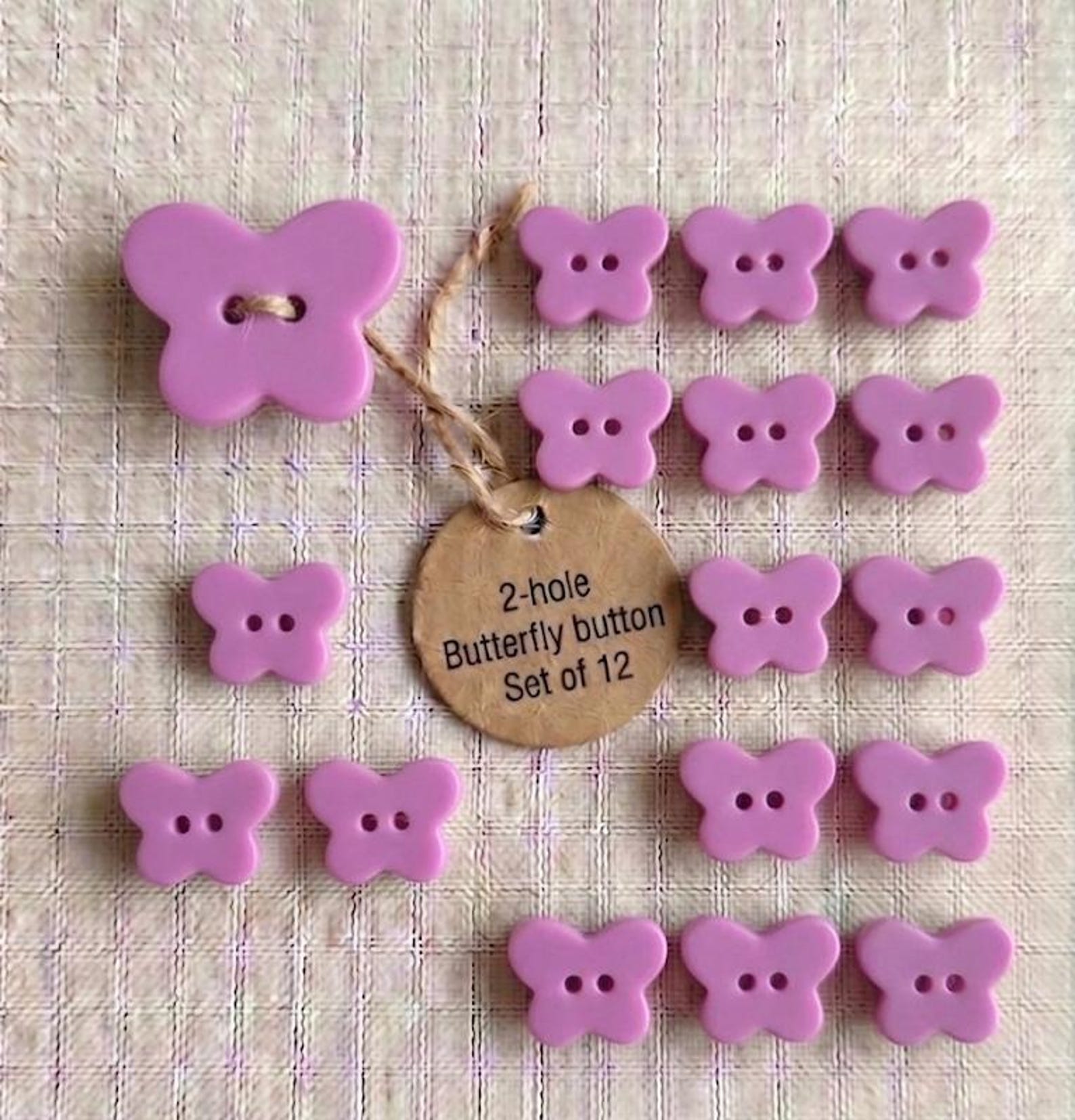 Purple Butterfly Buttons