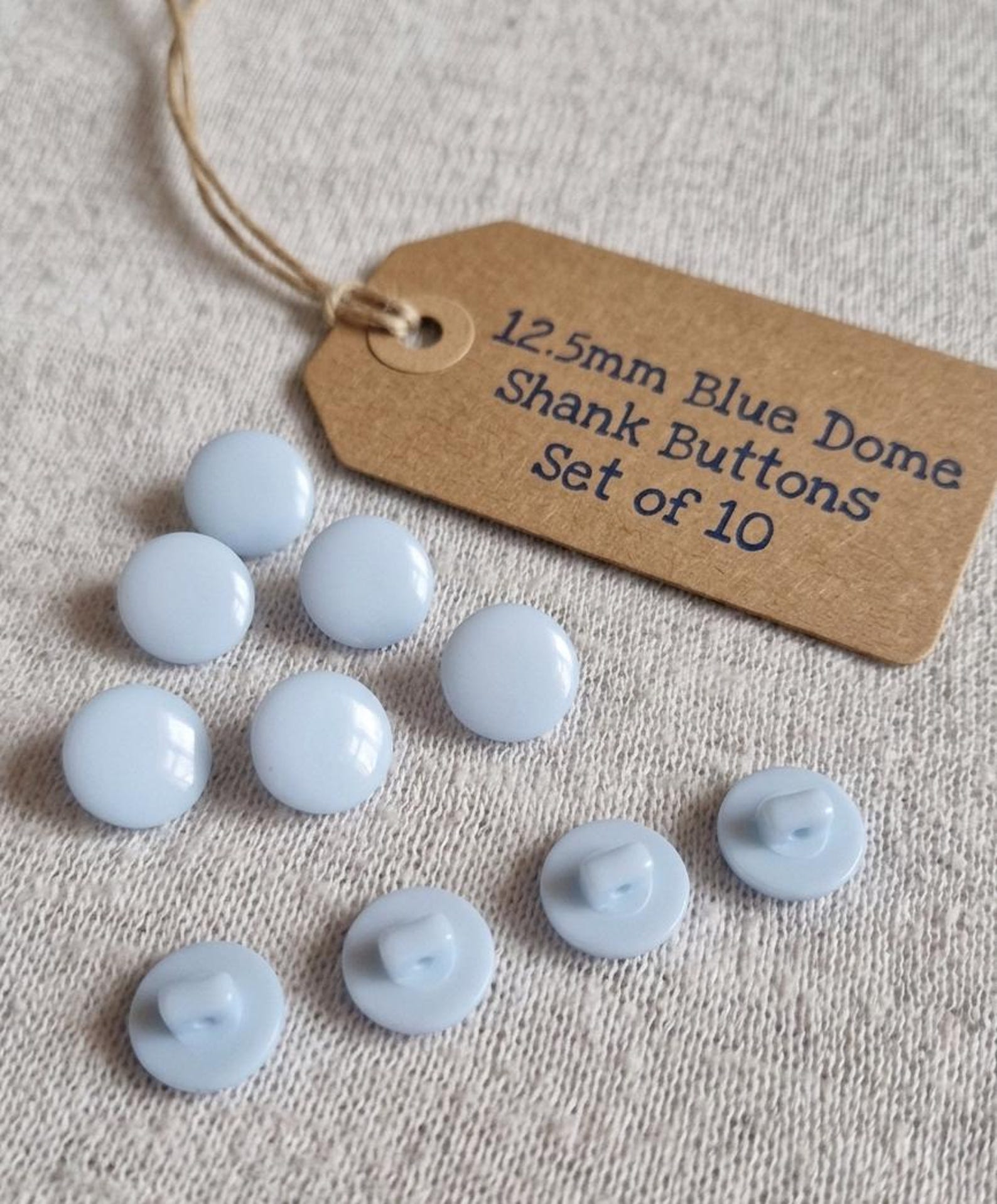 Light Blue Dome Shank Buttons