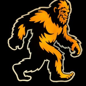 Bigfoot LED-nattlampa | 3D-utskriven Sasquatch-lampa | Kryptid skrivbordsdekoration