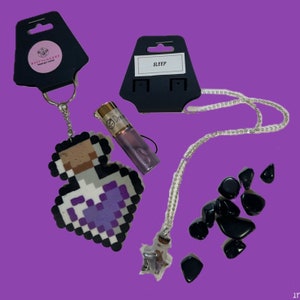Sleep Potion bundle kit / potion keychain /  starter witch kit / Apothecary Starter Kit/ Ritual Kit/ spell necklace