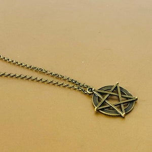 Pentagram pendant necklace/ witch apparel /witch necklace / witch jewelry/ goth jewelry
