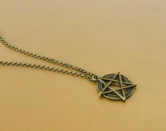 Pentagram pendant necklace/ witch apparel /witch necklace / witch jewelry/ goth jewelry