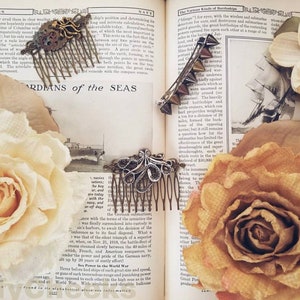 Cosplay Steampunk spiked hair barrette, spiked accessories, spiked studs, steampunk hair accessories,