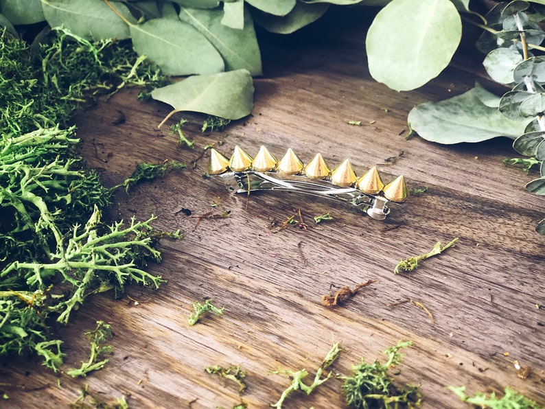 Spiked Barrette choice of gold, silver or gun metal by PuffyCheeks image 2