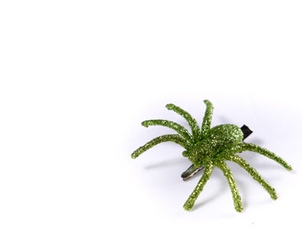 Horquilla de araña con brillantina: accesorio espeluznante para Halloween