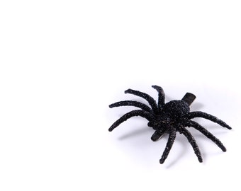 Horquilla de araña con brillantina: accesorio espeluznante para Halloween