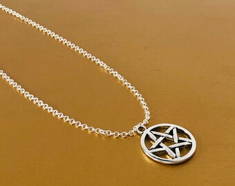 Pentagram pendant necklace/ witch apparel /witch necklace / witch jewelry/ goth jewelry