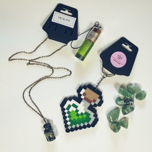 Health Potion bundle kit / potion keychain /  starter witch kit / Apothecary Starter Kit/ Ritual Kit/ spell necklace