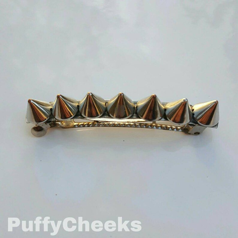 Spiked Barrette choice of gold, silver or gun metal by PuffyCheeks image 6