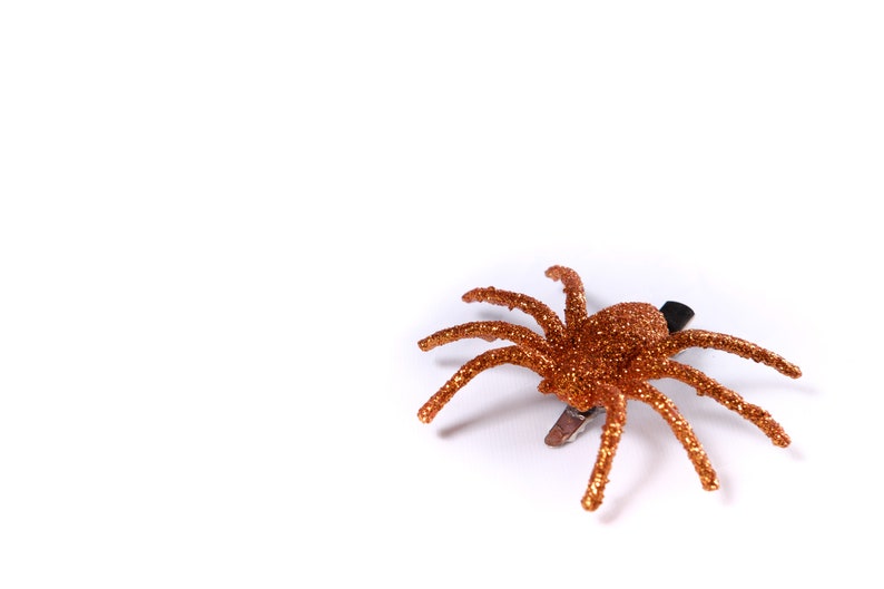 Glitter Spider Hair Clip, Halloween accessories, spooky accessories, Halloween hair clips image 4