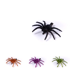 Glitter Spider Hair Clip, Halloween accessories, spooky accessories, Halloween hair clips image 8