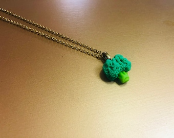Broccoli necklace / vegan jewelry / charm Necklace / kawaii jewelry/ kawaii necklace /broccoli jewelry