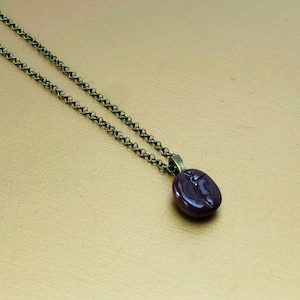 The bean / coffee bean necklace / charm Necklace/ coffee lover / coffee necklace/ barista necklace