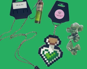 Health Potion bundle kit / potion keychain /  starter witch kit / Apothecary Starter Kit/ Ritual Kit/ spell necklace