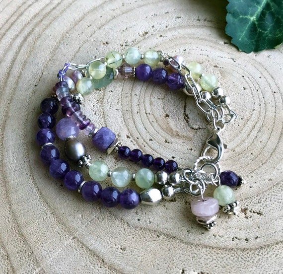 Amethyst and deals pearl bracelet