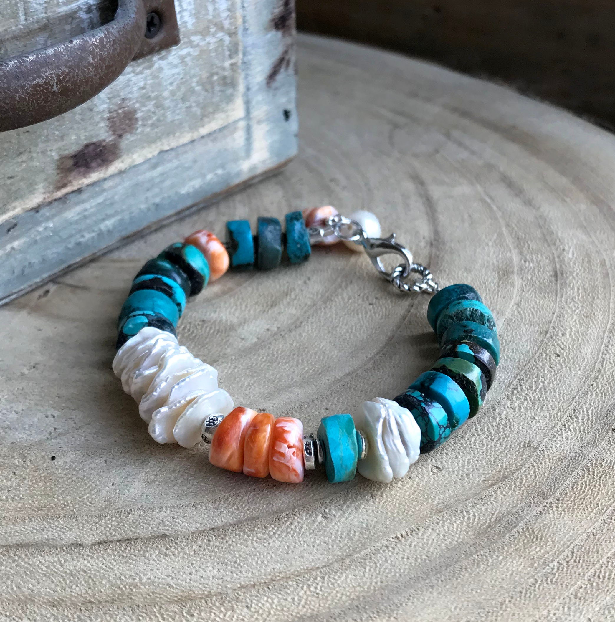 SILVER TAG ■ Aqua Turquoise Pearl Bracelet ブレスレット il_fullxfull.3351861557_lfn0.jpg
