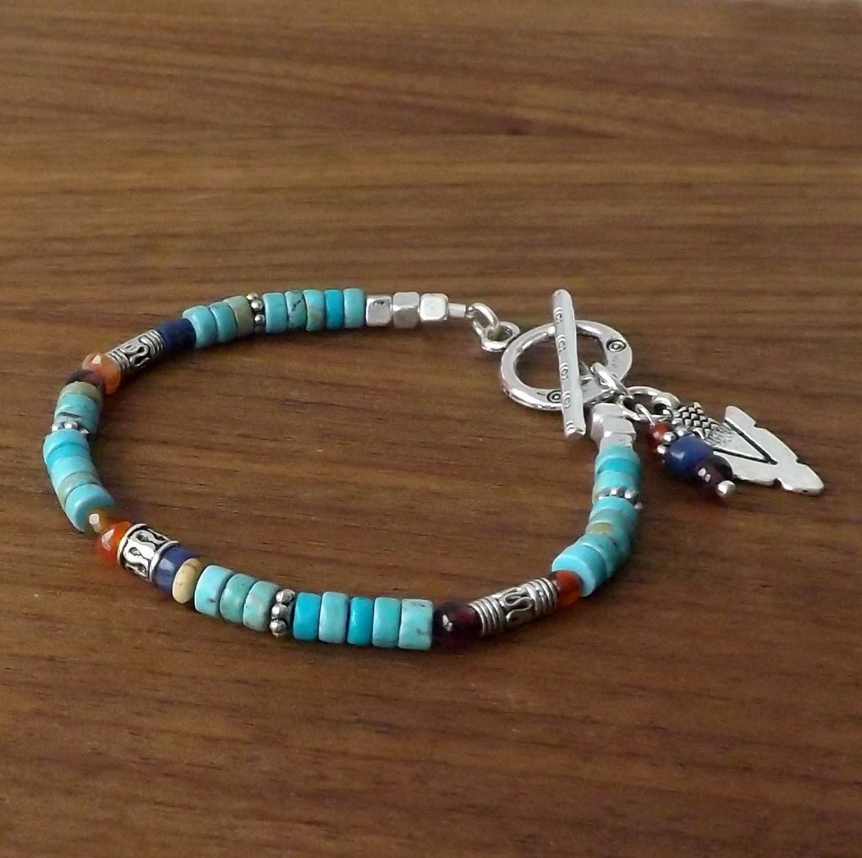 Bracelet Manchette Vintage Turquoise – Style Sud-ouest, Pierres Serties, Look Bohème Et Rétro