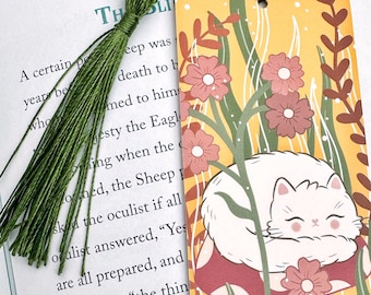 Autumn Kitty Bookmark: Toadstool, Cosy Fall Reading Buddy