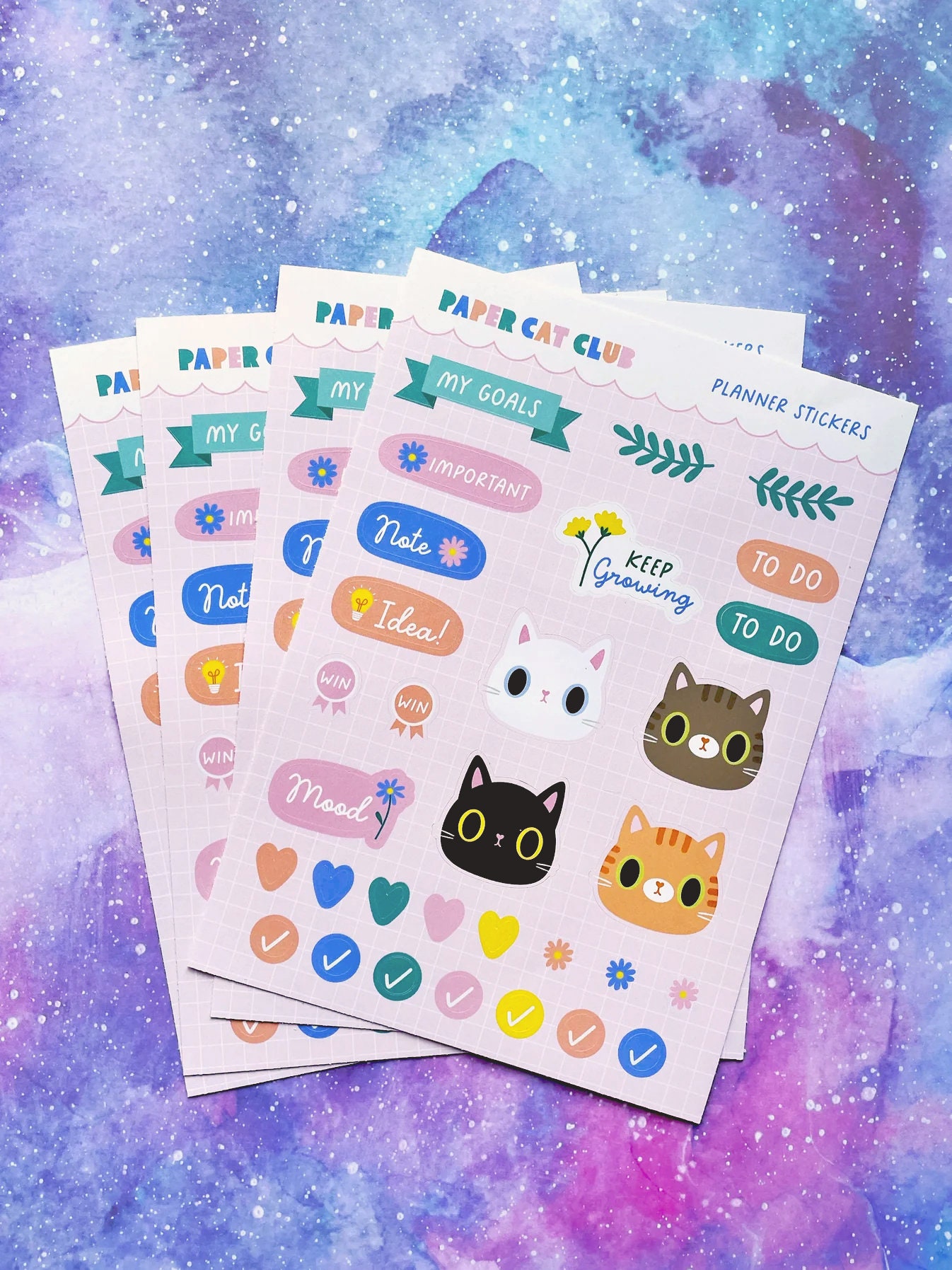 Planner Stickers - Cute and Kawaii Journal and Planner Sticker Sheet - Etsy