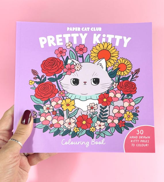 Kawaii Cat Colouring Book: 30 Hand-Drawn Illustrations on 200gsm Paper