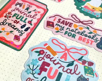 Stationery Collector Stickers - super sparkly journal and stationery lover stickers