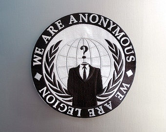 The Anonymous, Extra Large 9" Motorcycle Jackets sew on Patch