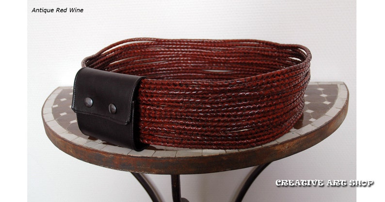 Mandalorian Bounty Hunter Leather Braided Cords Girth Belt