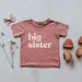 Big Sister Mauve Baby & Kids T-Shirt • Unique Big Sister Announcement Tee • Super Soft Modern Mauve Matching Sister Shirts • FREE SHIPPING 