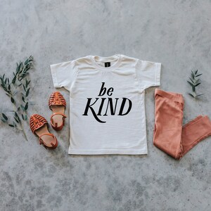 Be Kind Baby and Kids Tee Organic Cotton Cream Kindness Shirt for Kids ...
