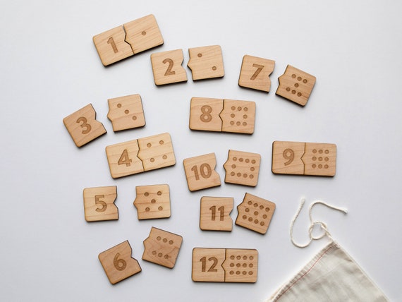 Puzzle en bois jouet éducatif jeu d'association pour 2 à 4 ans garçons et