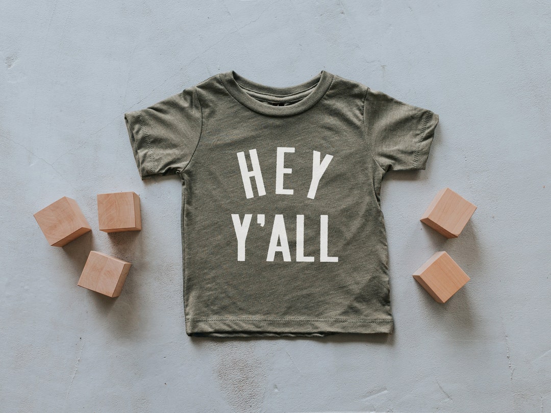 Hey Y'all Olive Green Baby & Kids T-shirt Unique Trendy - Etsy