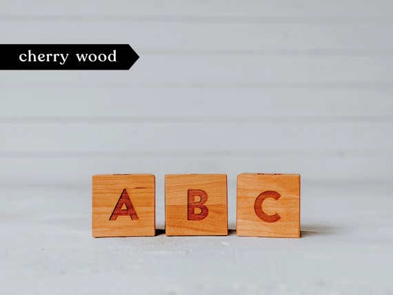 Wooden letter blocks - estonian alphabet - 30 pcs