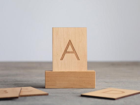 Wooden block sales letters that stand