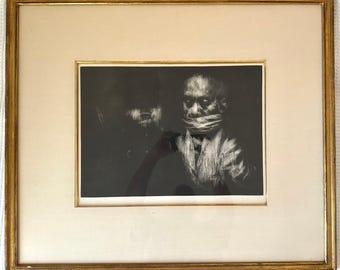 Jack Levine Signed Aquatint "The Prisoner," Artist's Proof, Framed
