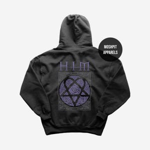 HIM Hoodie - Dark Light Album - Rockmusikkläder - Fanmerchandise
