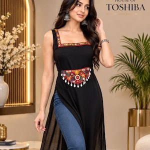 Black Indowestern Dress