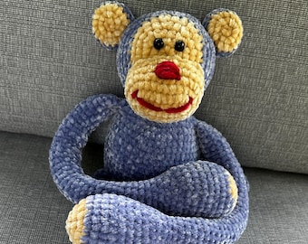 Adam the Monkey Crochet Pattern: Amigurumi Beginner PDF (Digital Download)