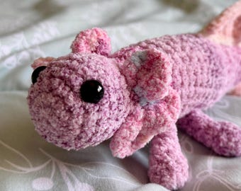 Crocheted Axolotl Plush Toy - Handmade Amigurumi Axolotl