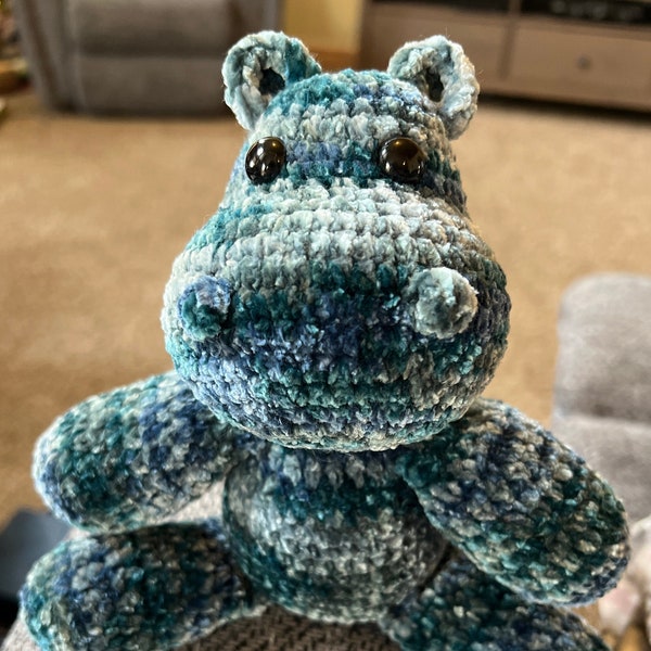 Hippo amigurumi crochet PATTERN - beginner friendly - instant download PDF pattern in English