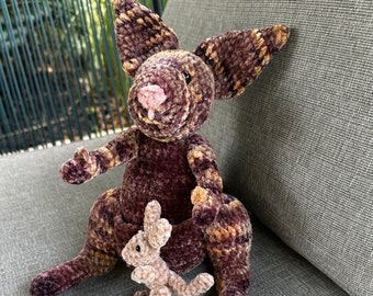 Kangaroo Crochet Pattern: Amigurumi Animal Toy (PDF Pattern)