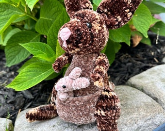 Kippy Kangaroo Crochet Pattern: Amigurumi Animal Toy (PDF Pattern)
