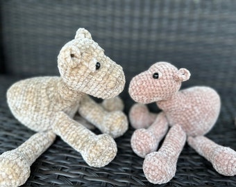 Amigurumi au crochet Humphrey le chameau - niveau intermédiaire - modèle PDF à téléchargement immédiat en anglais avec version imprimable