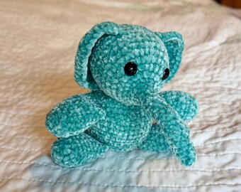 Plush baby elephant crocheted cuddly toy