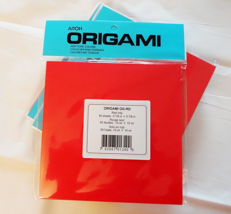 6x6 inch Origami paper 50 sheets of red origami paper Etsy