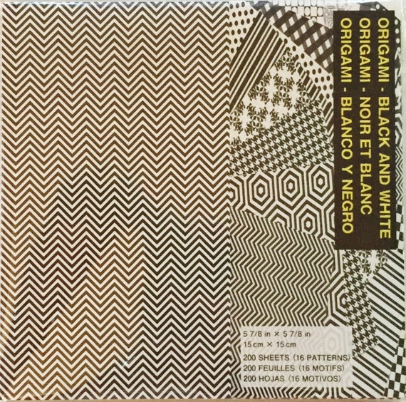 Origami Paper 40 Sheets Of Black And White Patterned Etsy Beauteous Patterned Origami Paper Origami Paper 40 Sheets Of Black And White Patterned Etsy Beauteous Patterned Origami Paper