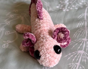 Crocheted Axolotl Plush Toy - Handmade Amigurumi Axolotl