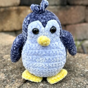 Baby penguin - Plush baby penguin crocheted toy - FINISHED amigurumi penguin cuddly toy
